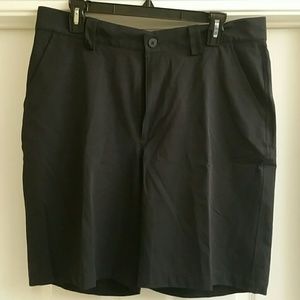 UNDER ARMOUR, SHORTS, WAIST 34, BLACK